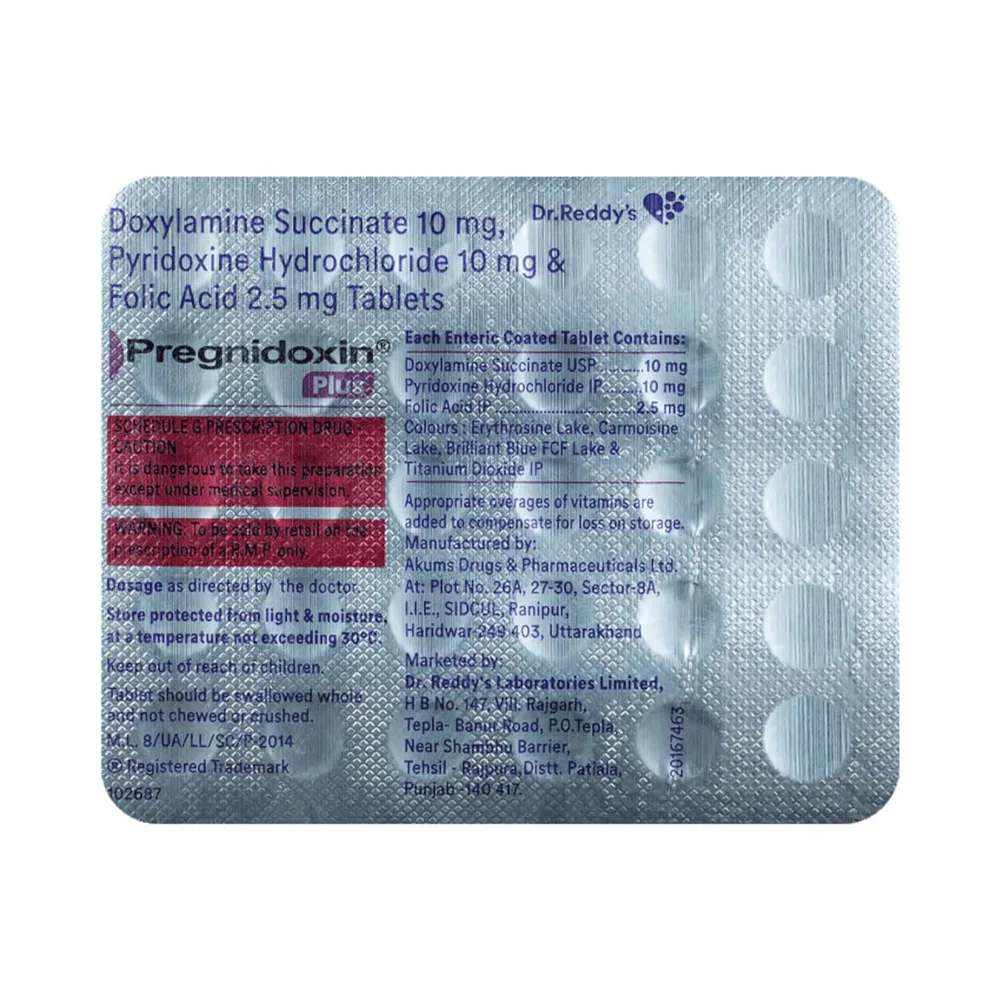 Pregnidoxin Plus Strip Of 30 Tablets