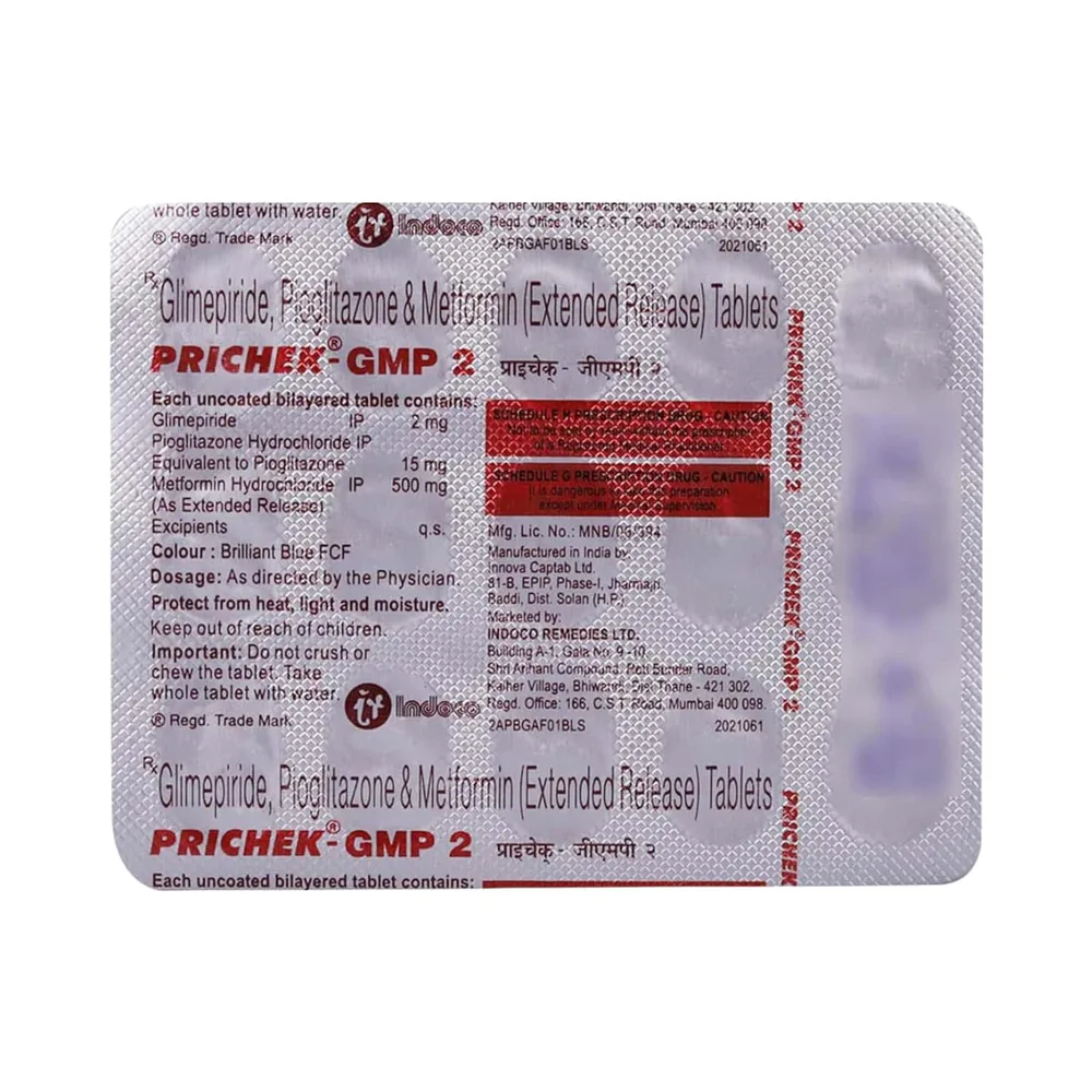 Prichek Gmp 2mg Strip Of 15 Tablets