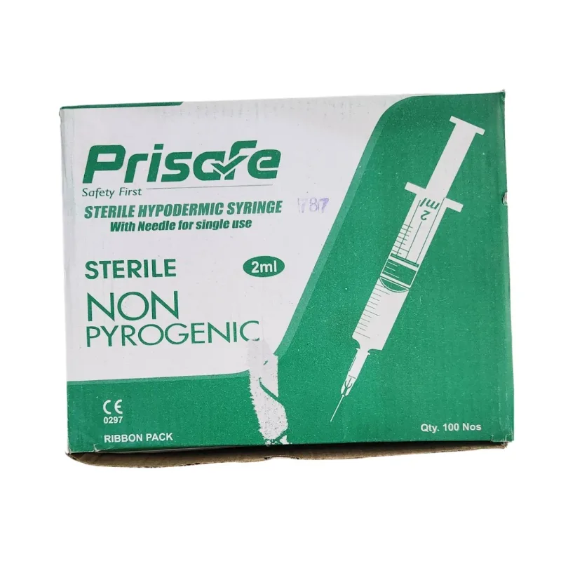 Pricon 2ml Syringe With Needle - 100 Units Pack