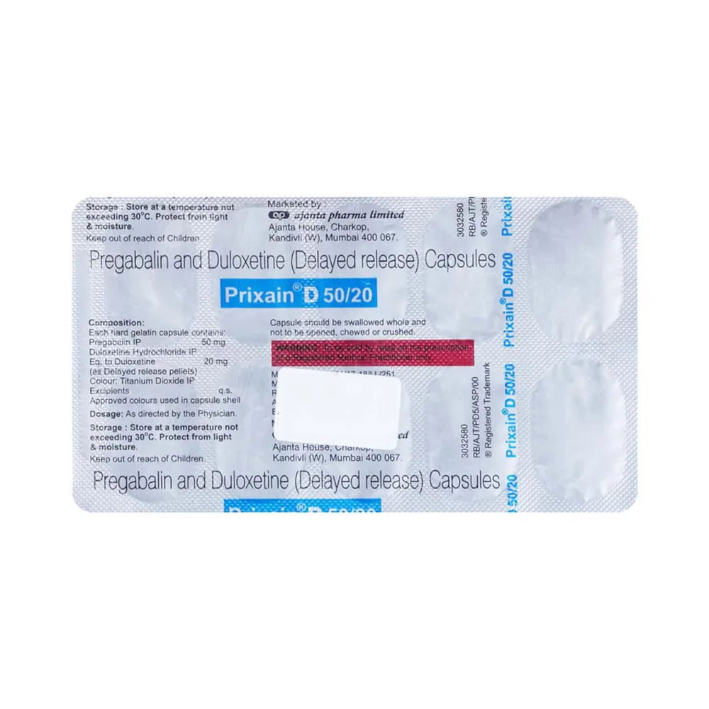 Prixain D 50/20 Strip Of 10 Capsules