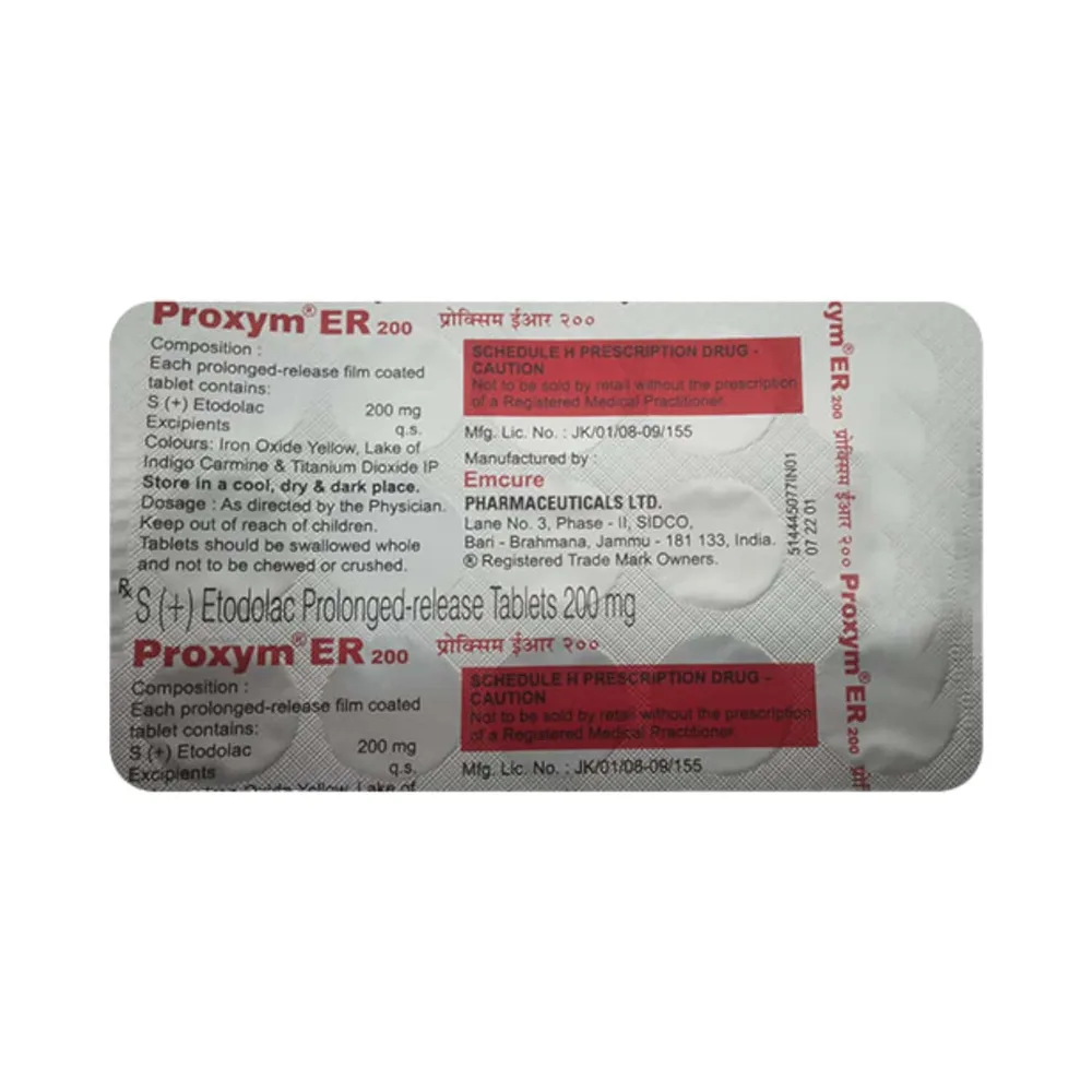 Proxym Er 200mg Strip Of 15 Tablets