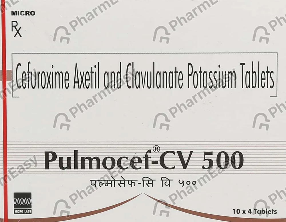 Pulmocef Cv 500mg Strip Of 4 Tablets