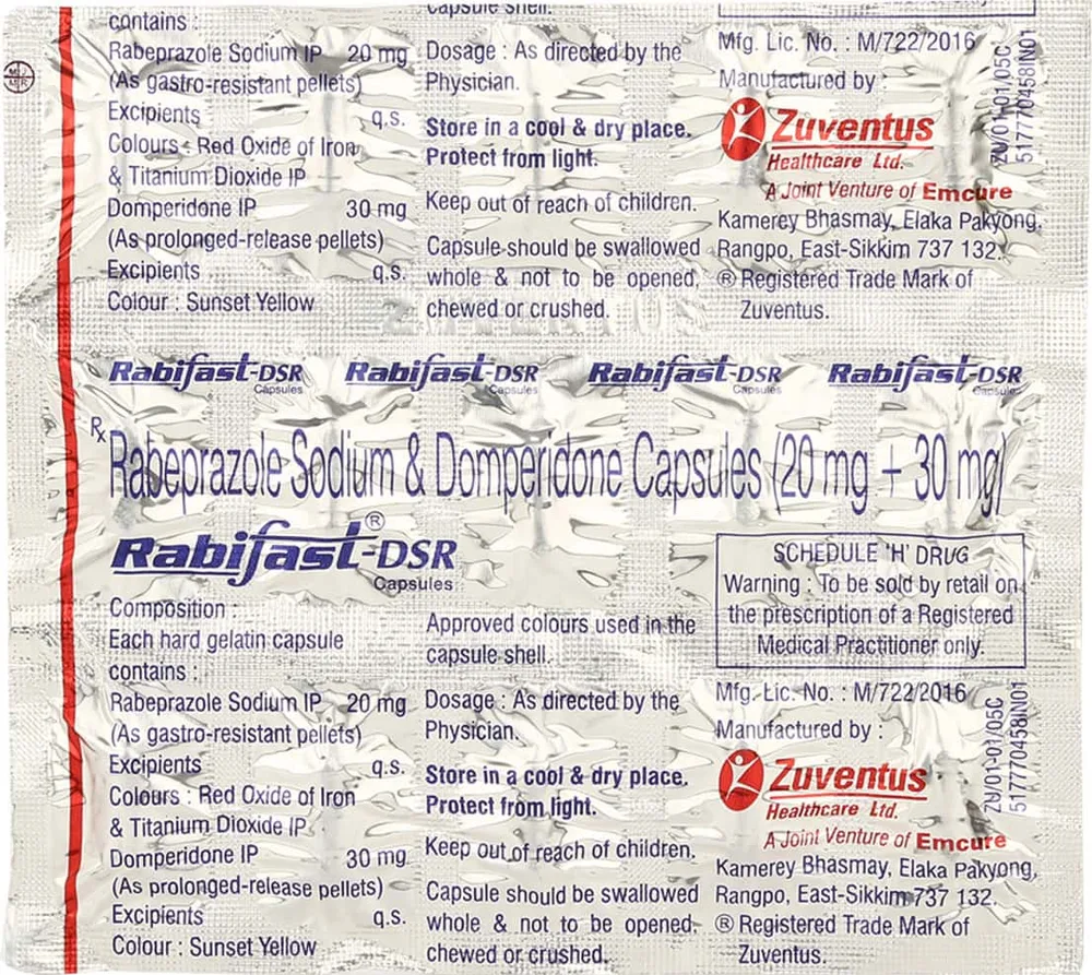 Rabifast Dsr Strip Of 15 Capsules