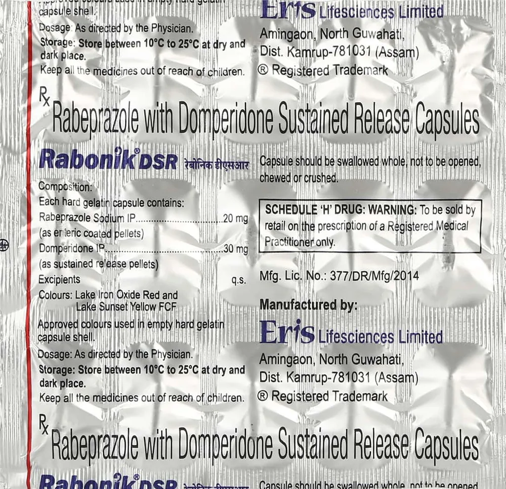 Rabonik Dsr 20mg Strip Of 15 Capsules