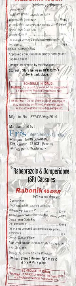 Rabonik Dsr 40mg Strip Of 10 Capsules
