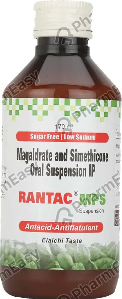Rantac Mps Elaichi Taste Flavour Sugar Free Bottle Of 170ml Suspension