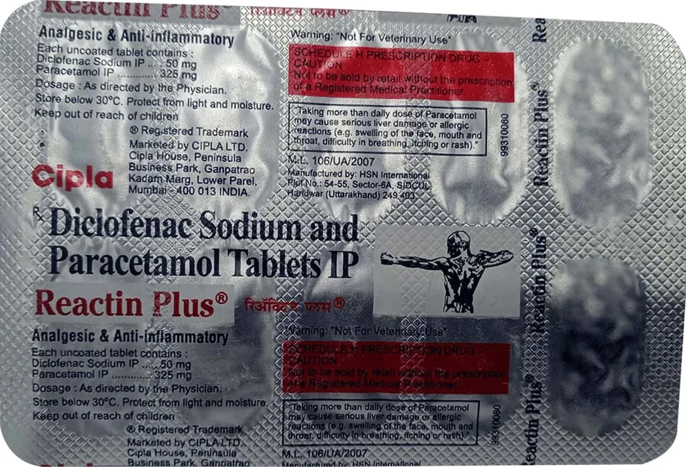Reactin Plus (Red Colour) Strip Of 10 Tablets
