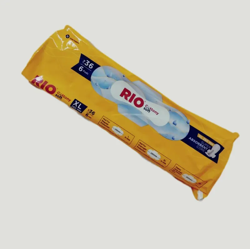 Rio Cottony Soft Sanitary Pads XL (280mm) - Pack of 6 | Ultra-Soft & Comfortable