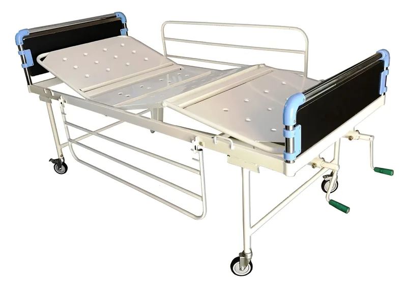Patient Fowler Bed Wooden Panel with S.S. Panels & Collapsible Railing | 78*36*24