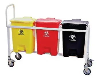 Bio waste Trolley with 3 BINS MS
