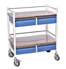 Medicine Trolley with 4 Drawers | Stainless Steel