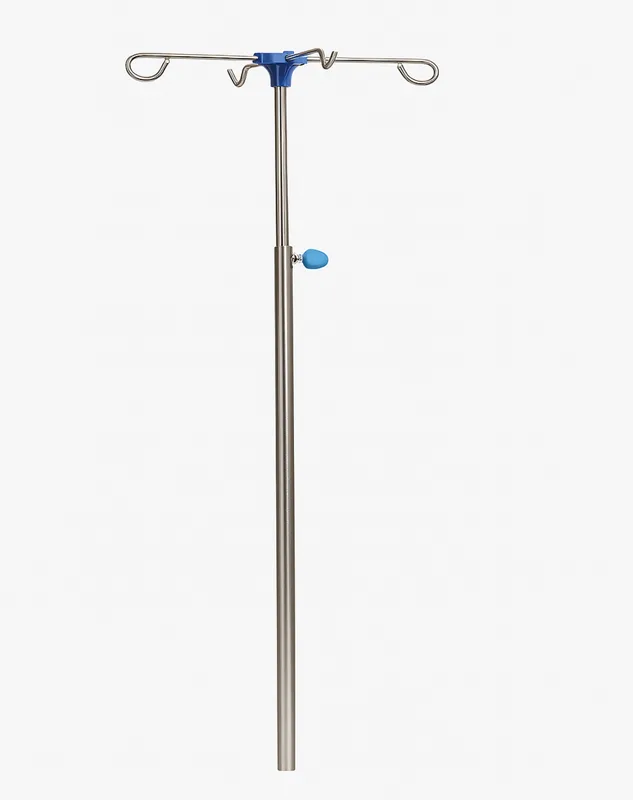 Hospital Bed Side ROD / IV ROD Stainless Steel Telescopic 4 Hooks