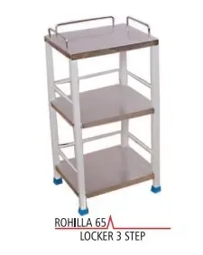 Bedside Table/Locker With Railing, 3 step S.S Top 16â€X13â€X30â€