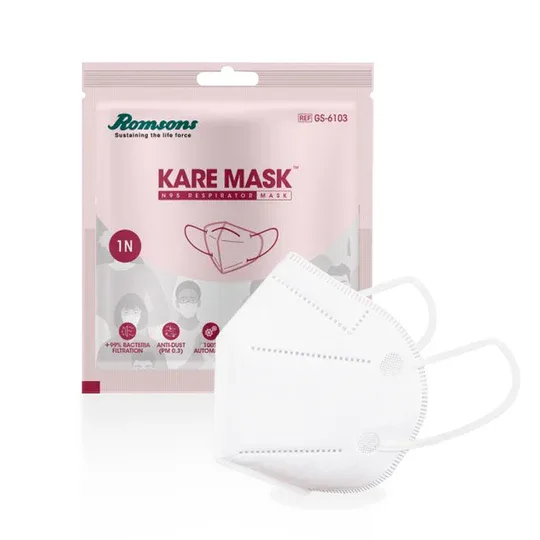 Romsons Kare N95 EARLOOP Respirator Face Mask (GS-6103)