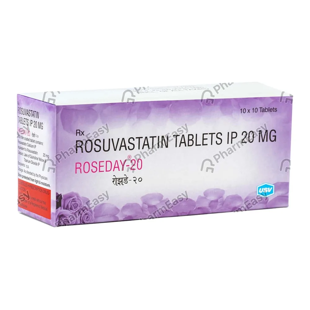 Roseday 20mg Strip Of 10 Tablets