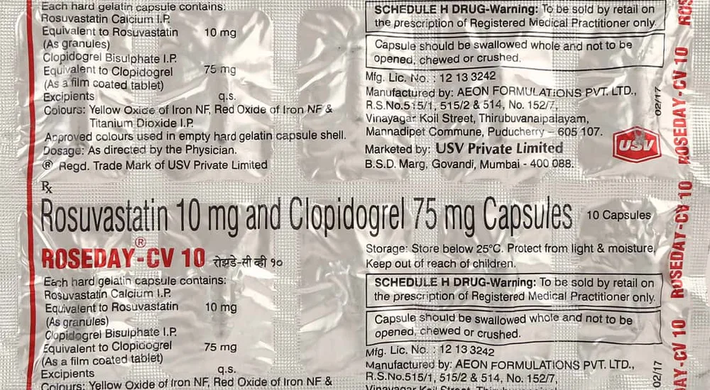 Roseday Cv 10mg Strip Of 10 Capsules
