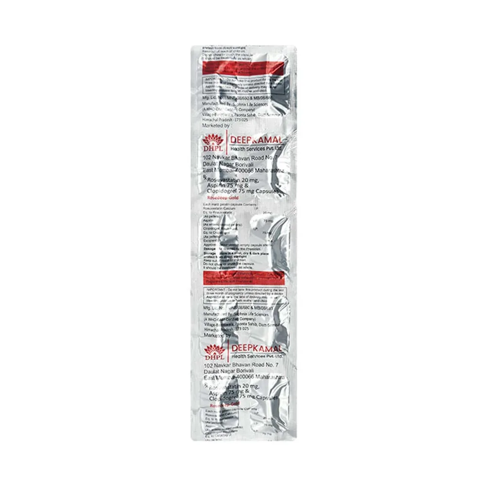 Rosedeep Gold 75/20/75mg Strip Of 10 Capsules