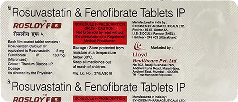 Rosloy F 5mg Strip Of 10 Tablets