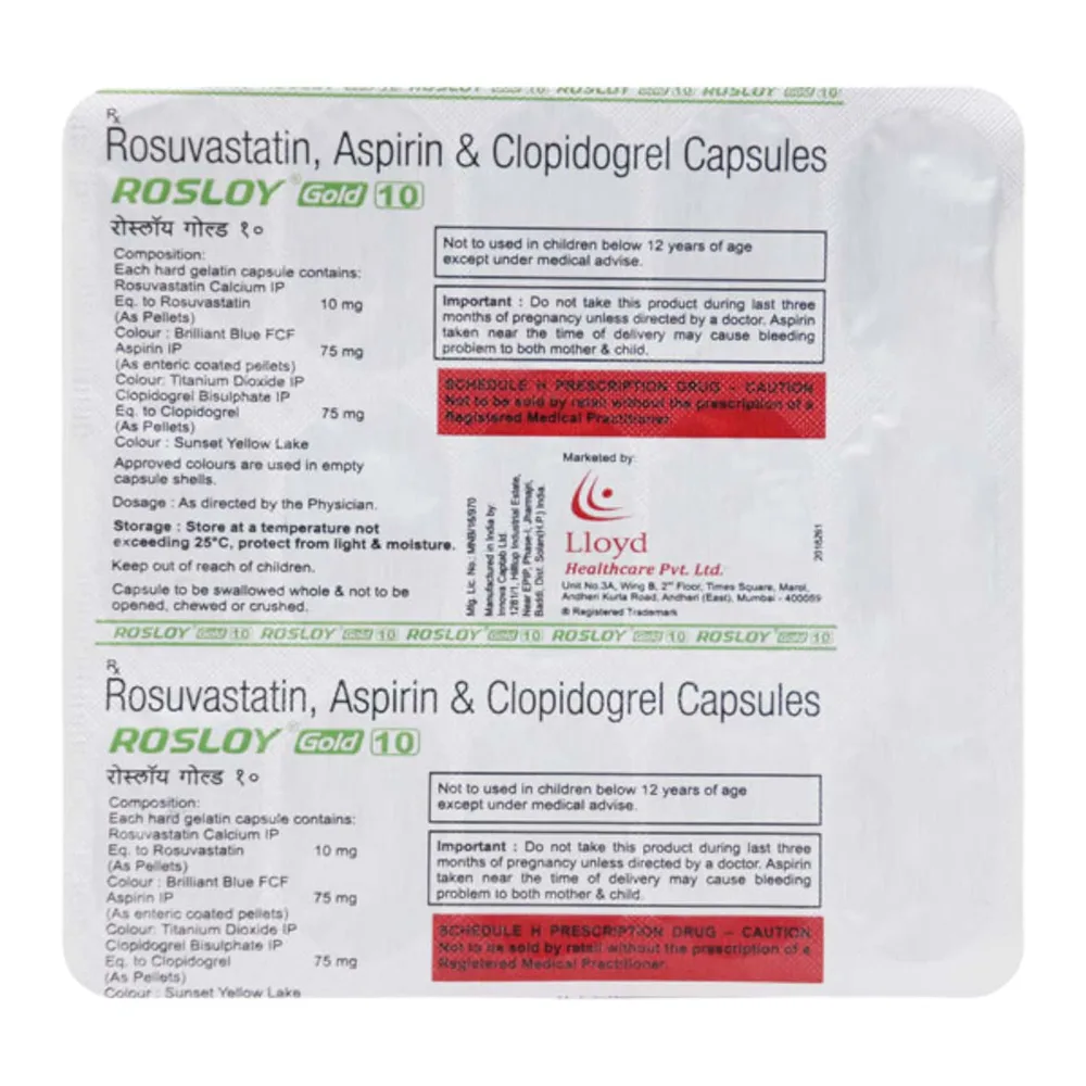 Rosloy Gold 10mg Strip Of 15 Capsules
