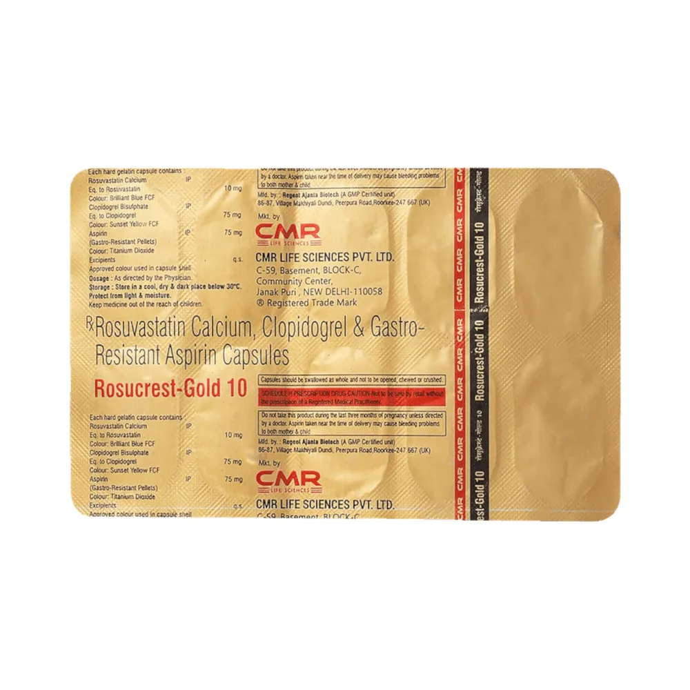 Rosucrest Gold 10mg Strip Of 10 Capsules