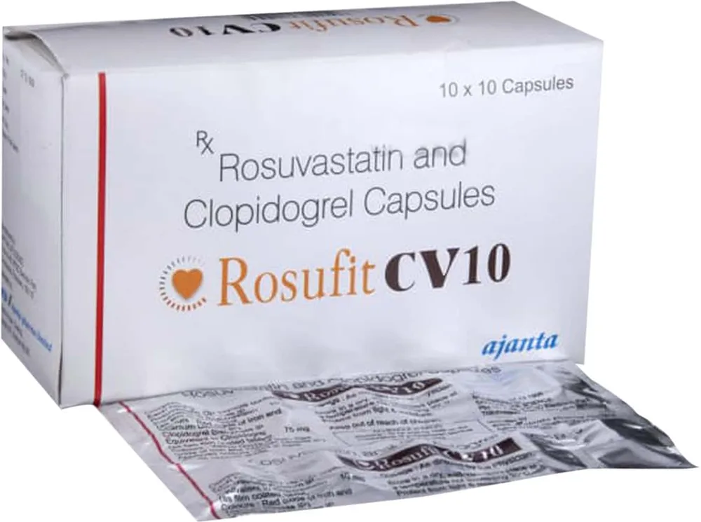 Rosufit Cv 10mg Strip Of 15 Capsules