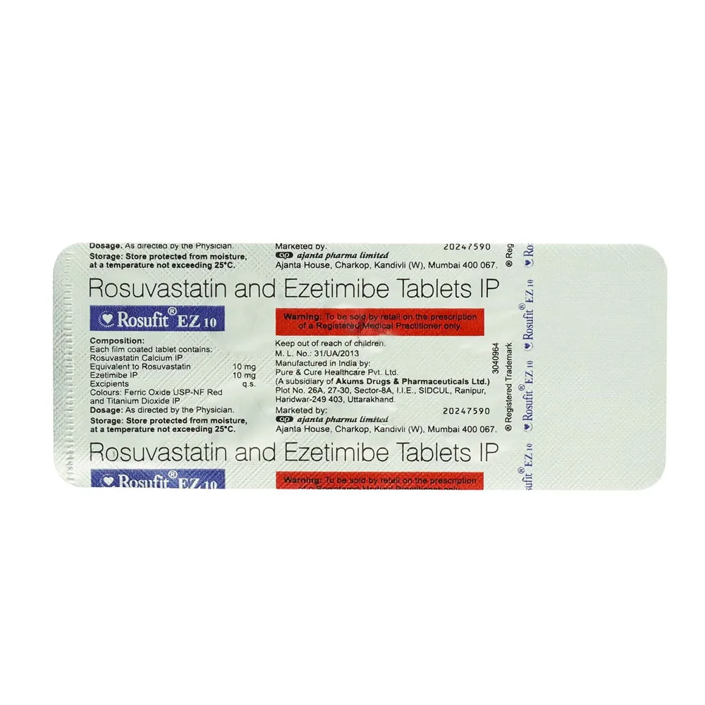 Rosufit Ez 10mg Strip Of 10 Tablets