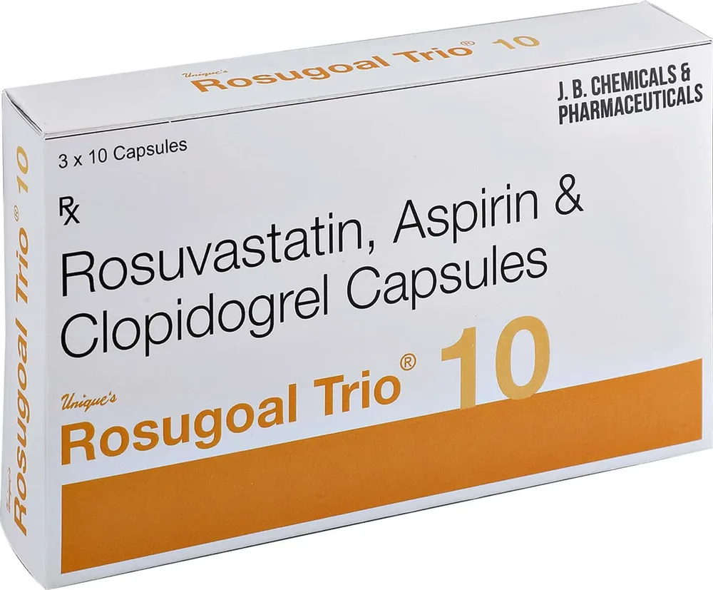 Rosugoal Trio 10mg Strip Of 10 Capsules