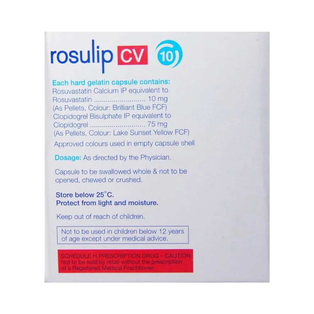 Rosulip Cv 10mg Strip Of 10 Capsules