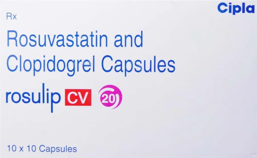 Rosulip Cv 20mg Strip Of 10 Capsules