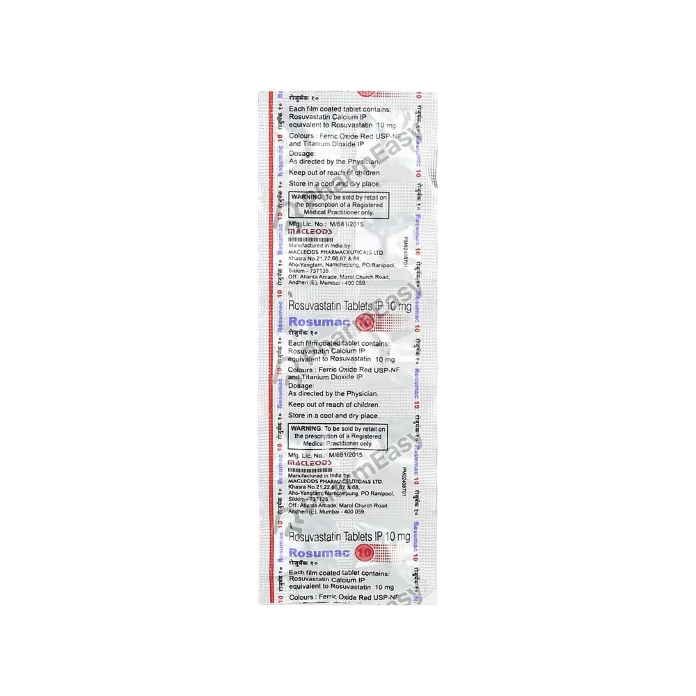 Rosumac 10mg Strip Of 10 Tablets