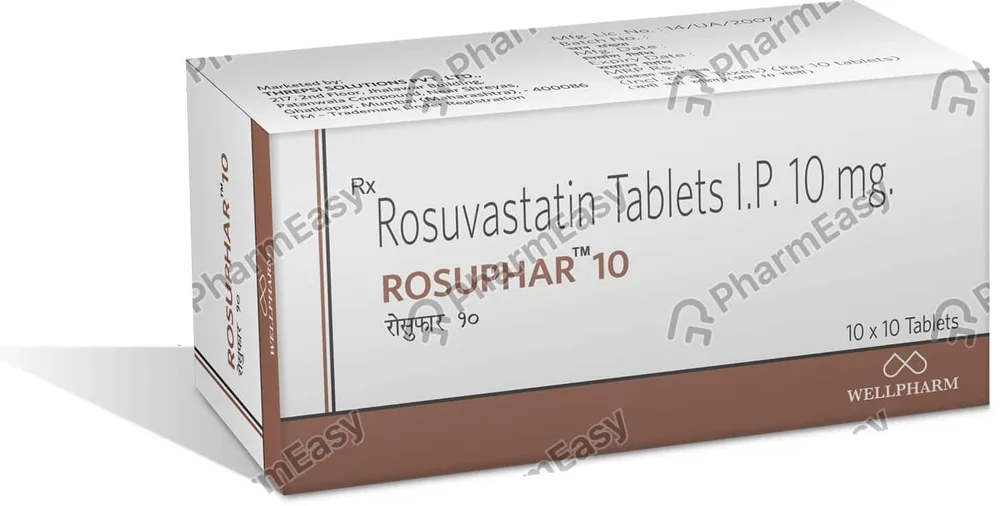 Rosuphar 10mg Strip Of 10 Tablets