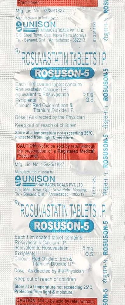 Rosuson 5mg Strip Of 10 Tablets