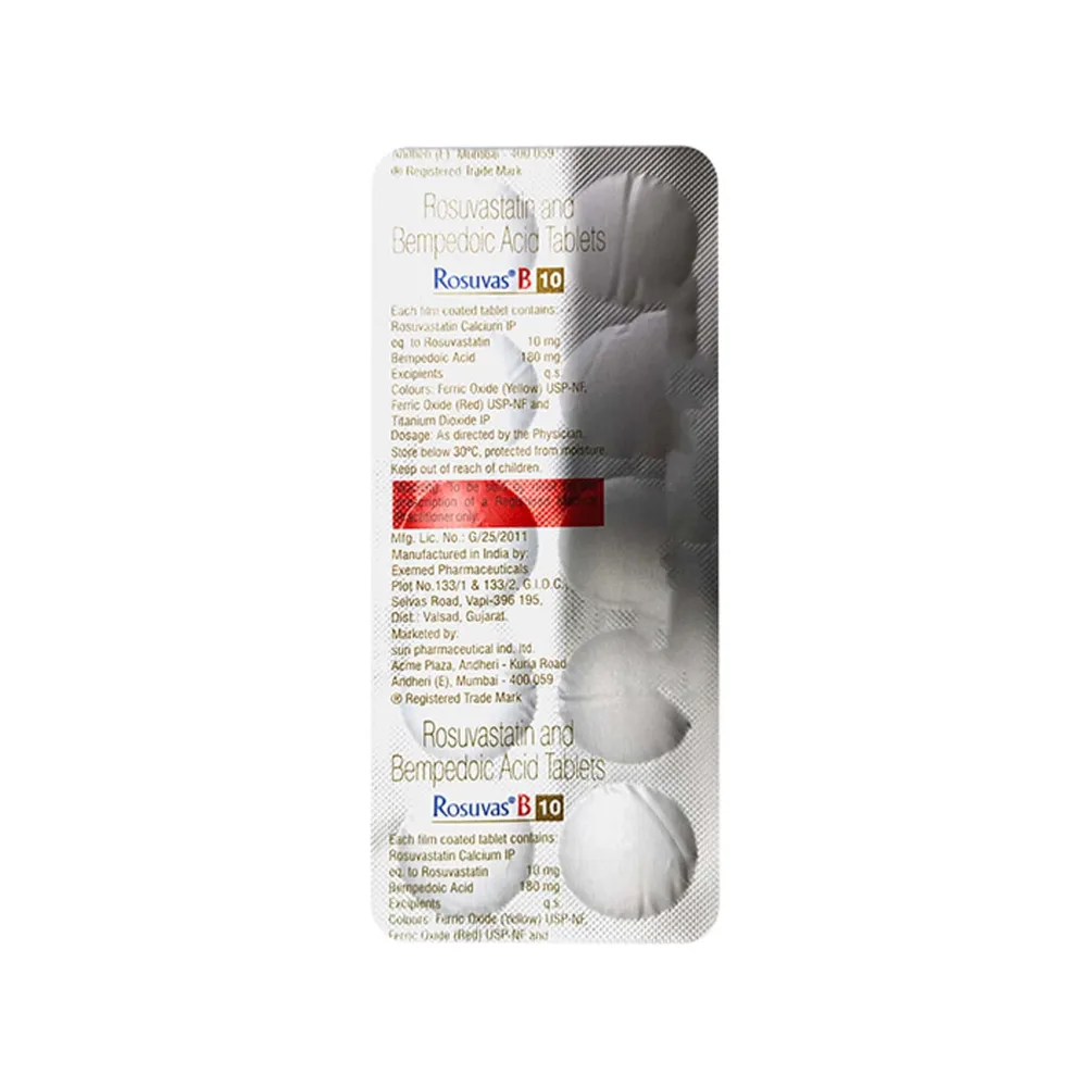 Rosuvas B 10mg Strip Of 10 Tablets