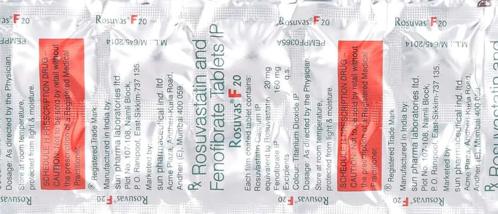 Rosuvas F 20 Tablet