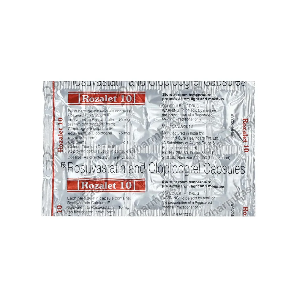 Rozalet 10mg Strip Of 10 Capsules