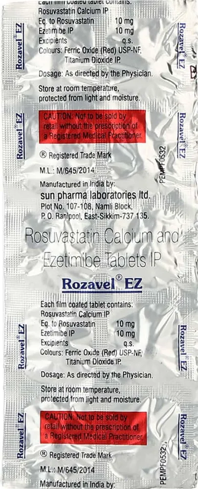 Rozavel Ez 10mg Strip Of 10 Tablets
