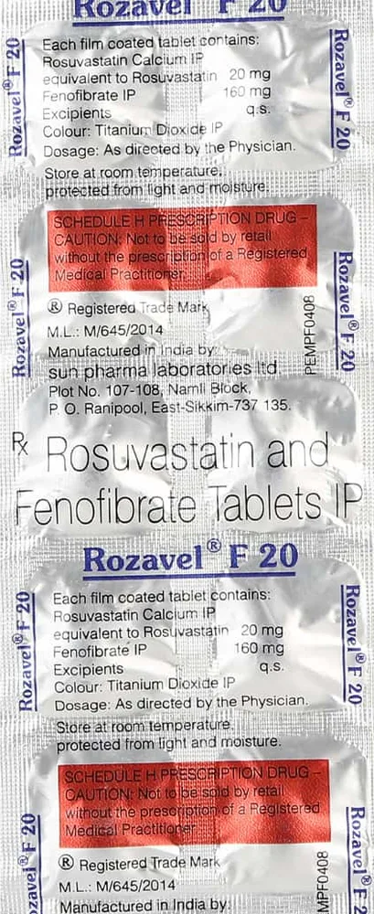 Rozavel F 20mg Strip Of 10 Tablets