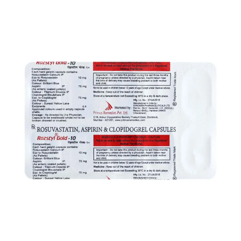 Rozstyl Gold 10mg Strip Of 10 Capsules
