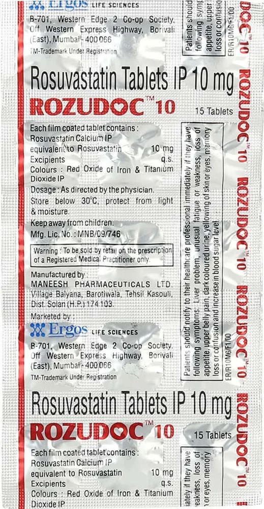 Rozudoc 10mg Strip Of 15 Tablets