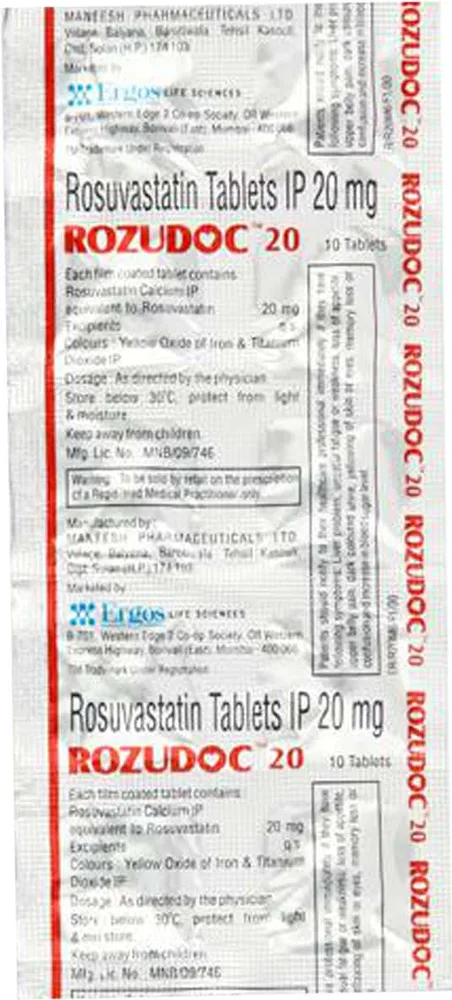Rozudoc 20mg Strip Of 10 Tablets