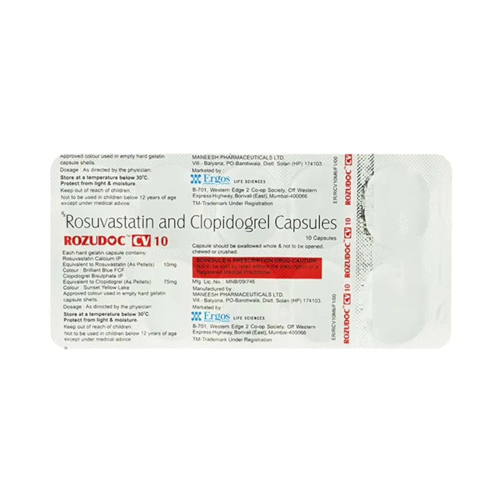 Rozudoc Cv 10mg Strip Of 10 Capsules