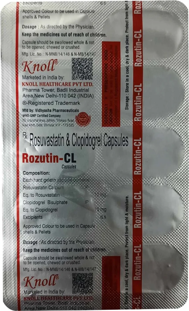 Rozutin Cl 10/75mg Strip Of 10 Capsules