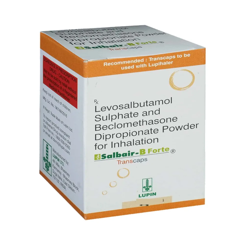 Salbair B Forte Transcaps 200/200mcg Bottle Of 30 Capsules