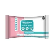 Sceptre Scepto-Clean W Bed Bath Wipes Aloe Vera Extract 10 Pcs
