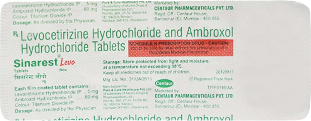 Sinarest Levo New Strip Of 10 Tablets