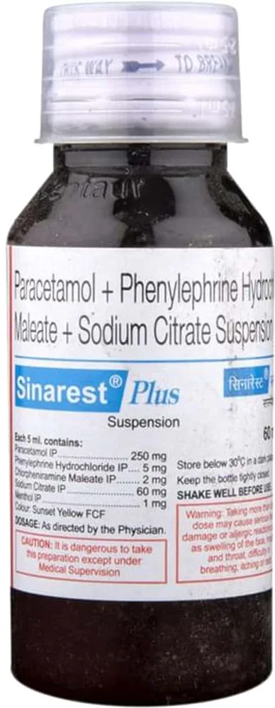 Sinarest Plus Bottle Of 75ml Suspension