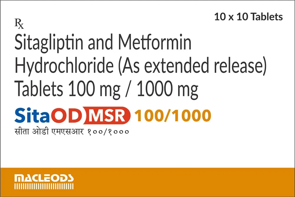 Sita Od Msr 100/1000mg Strip Of 10 Tablets