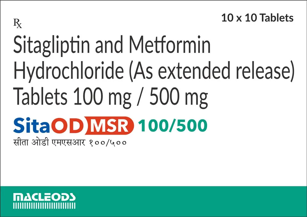 Sita Od Msr 100/500mg Strip Of 10 Tablets