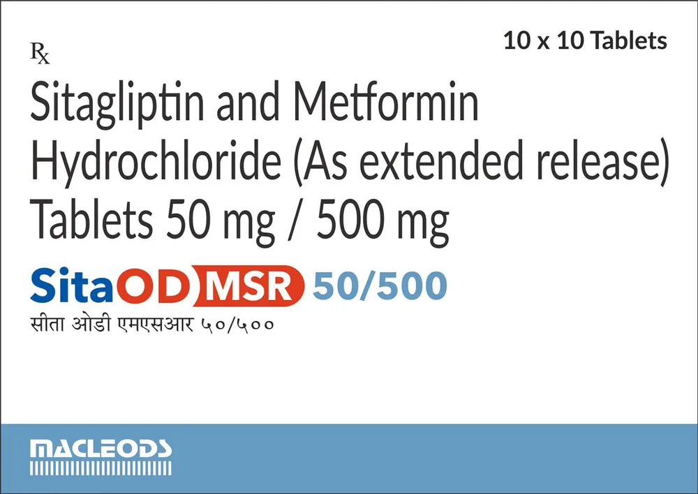 Sita Od Msr 50/500mg Strip Of 10 Tablets