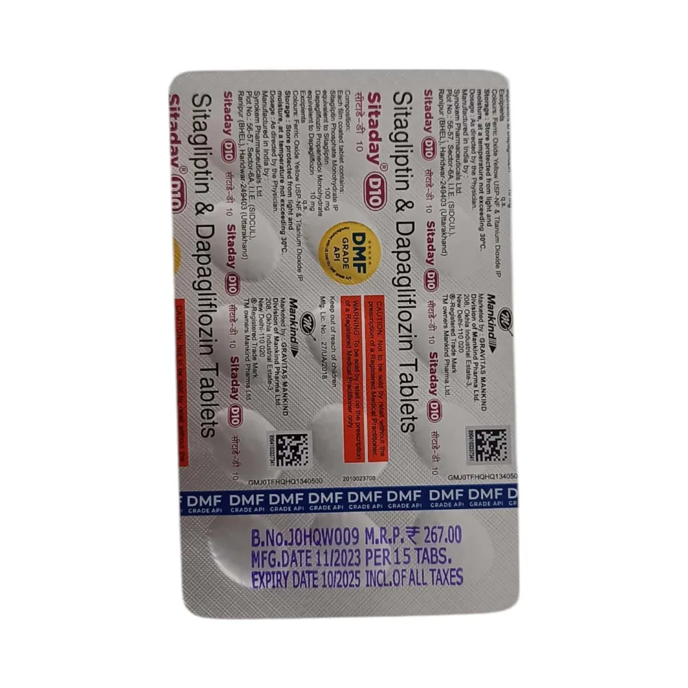 Sitaday D 10mg Strip Of 15 Tablets